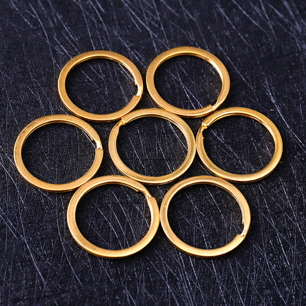 100 stk. massive 304 rustfrit stål metal runde splitringe nøgleringe