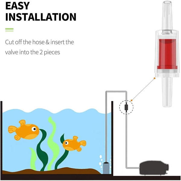 6 stk akvarieluftpumpe tilbakeslagsventiler enveis tilbakeslagsventiler pumpepro