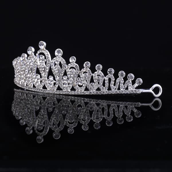 Kristall bröllop hår krona tiara