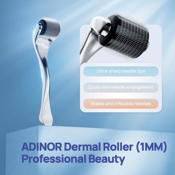 1mm Beard Roller for Beard Growth Scars and Facial Skin Rejuvenat