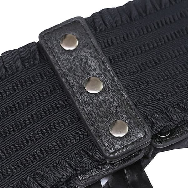 Dames Talje Bælte Stretch PU Læder Wrap Snøre Høj Talje Stil