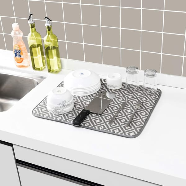 Opvaskemåtte til køkken 2-pak, ultraabsorberende mikrofiber Di