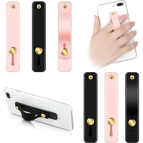 6 Pieces Phone Strap Grip Holder Finger Cell Phone Grip Telescopi