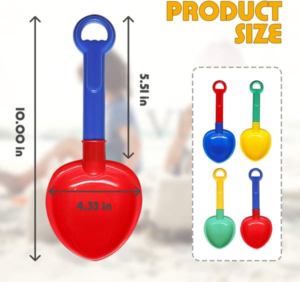 10'' Sandspader, Multi-Color Sand Scoop Plastspader, Strandspader