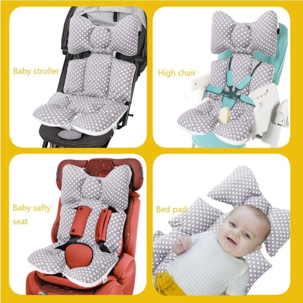 Reversibel sittdyna för barnvagn universell madrass baby supp