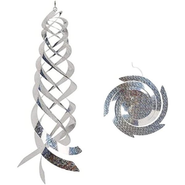 5-pack spiralformade fågelskrämmor med reflekterande hängande gris