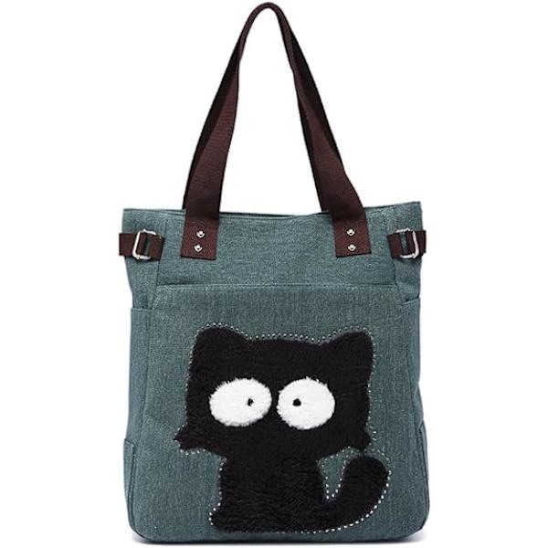 1 stk Army Green Damemote Trendy Katt Skulder Bag