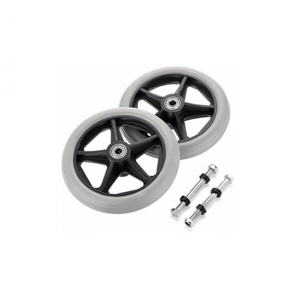 2-pack 6-tums gummihjul för rullstol, rollator,