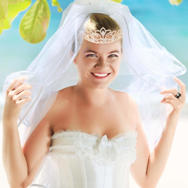 Rhinestone Bryllup Tiara Brud Krone Tiara (1 Stykke Gull)