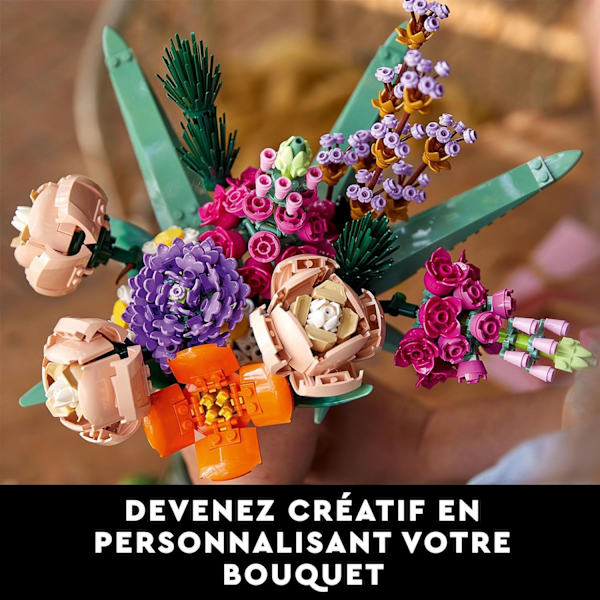 Bukett med blommor, set med konstgjorda blommor att bygga, jul