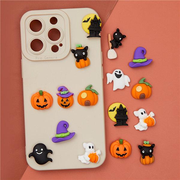 10 stk Nye Søte Halloween Dyr Flat Back Resin Cabochons Scrapb