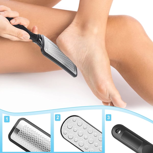 Fotfil Callus Remover och Scrubber. Fotskrapa för döda hårda