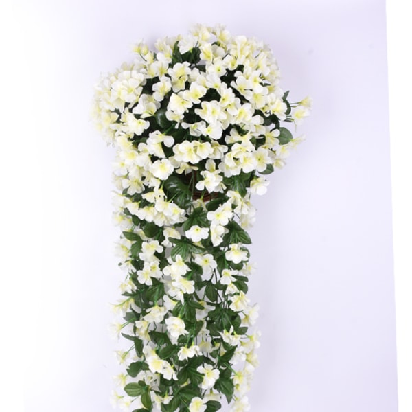 2 kimppua terälehtiä roikkuvia tekokukkia, keinotekoinen wisteria H