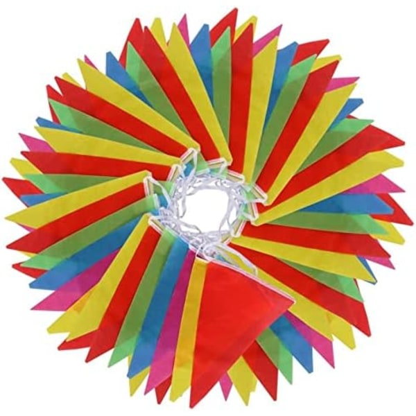 Multicolor vimpler Garland Banner, 50M polyester stoff dekorasjon