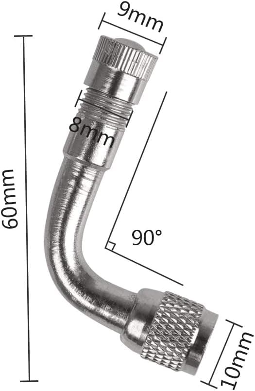 6 st däckadapter däckventilförlängning 45/90/135 grader bilmotor