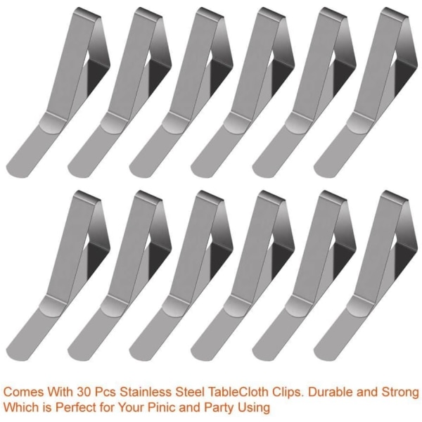 Sjældne perle 30 stk dugholder clips i rustfrit stål 7,5 cm * 4,5 cm