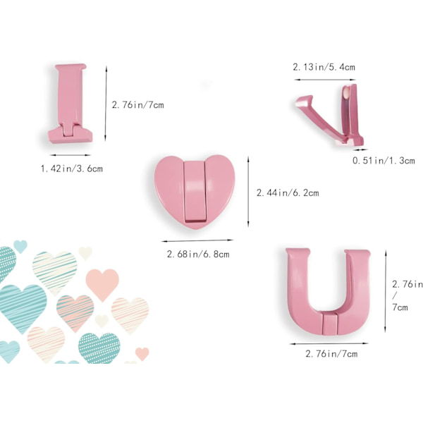 Folding Hideaway frakkkroker - Space Aluminium Love Heart Shape og