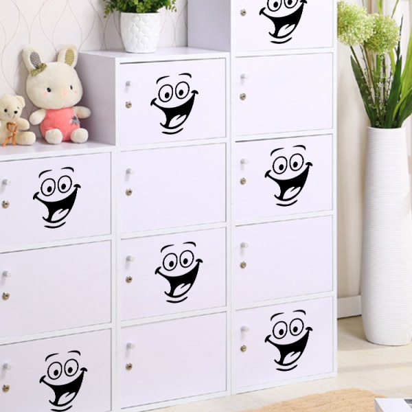 2 stk Smile Funny Badeværelse Wall Sticker Home Decor Kitchen Wallpa