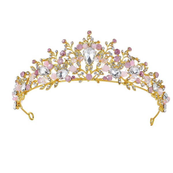 Flickor Crystal Tiara Princess Costume Crown Pannband Bröllopsbröllop
