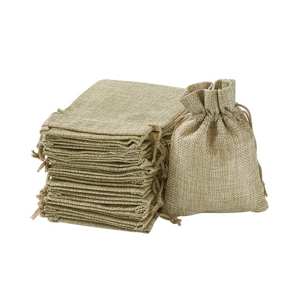 Jutepose, liten stoffpose, linpose 20 stk, jute lerretspose