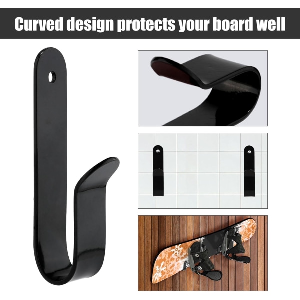 2st Snowboard Väggställ, Väggfäste Clips Space Saving Design St