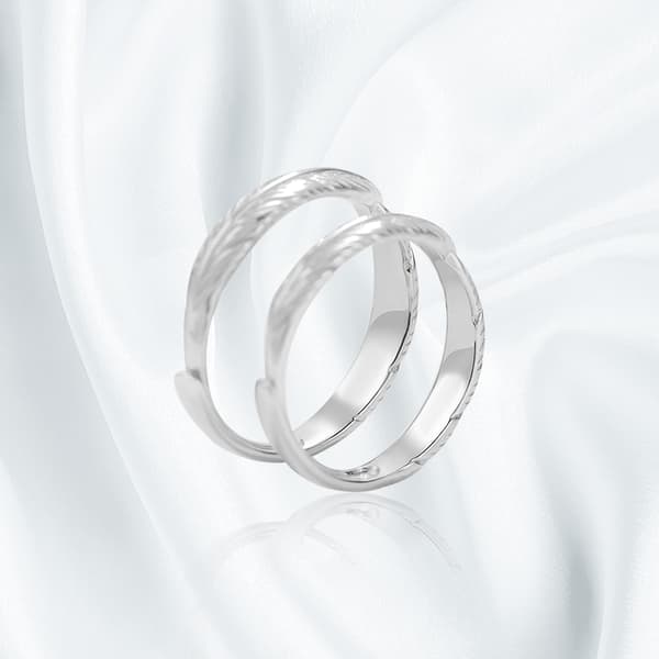 S999 Sterling Silver Ring för kvinnor Bröllop Evighet Silver Ring