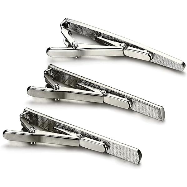3 stk slipsklips for menn Klassisk slipsklips slipsklips for vanlige