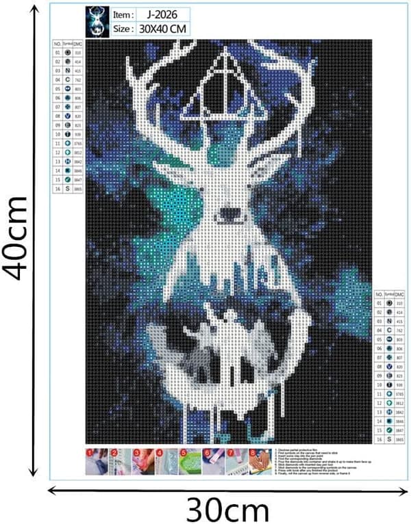 30*40CM 5D DIY Diamantmalerisett, Diamantbroderi Maleri