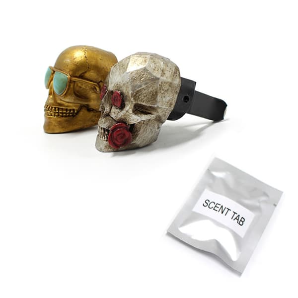 Evil Skull Trio Statue EIN Statuer med Bil Luftarfrisker Skull P