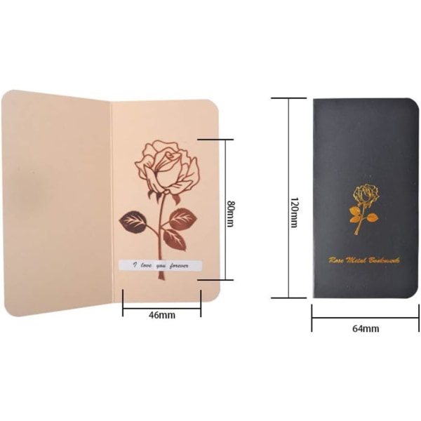 Kreativ Rose Blomster DIY Bogmærke Rosaguld 1stk