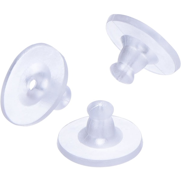 100 stykker klar sikkerhedsryg ørering Gummi ørering