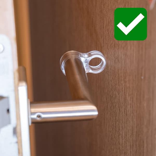 Dør- og vindushåndtakstopper, 10 stk., Transparent, Ringer med