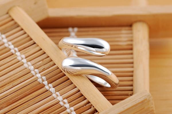 Galvaniserat silver enkelt öppningsbart justerbart ring