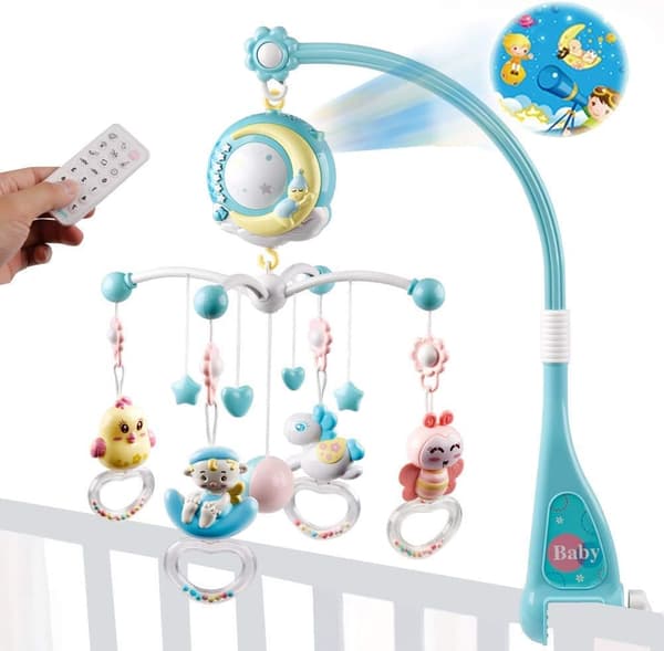 Babymobiltelefon med timerfunksjon, projektor