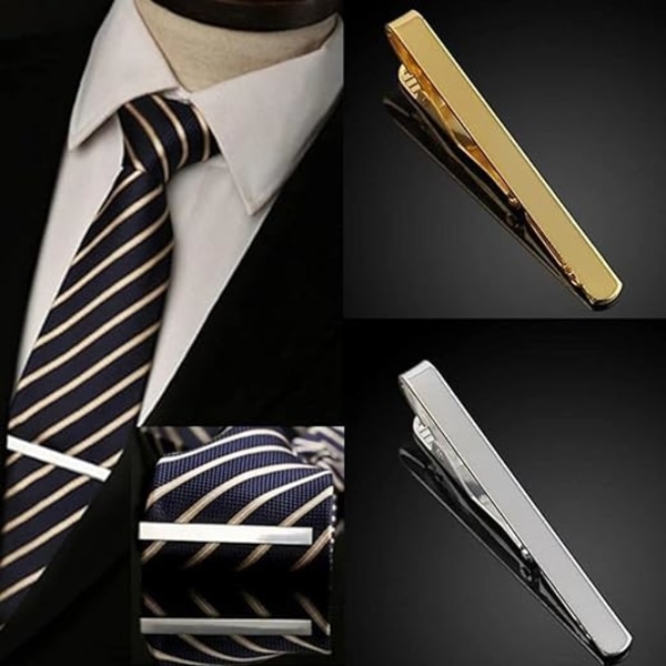 3-deler slipsklips herre, kobber slips klips, slank slips klips, herre Ti