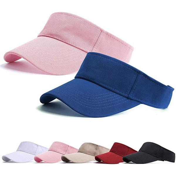 Visor for kvinner - Golf Visor, Justerbar Hestehale Visor Baseball