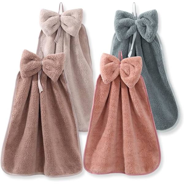 Mikrofiber håndklæder sæt med 4, superabsorberende, superbløde, Hig