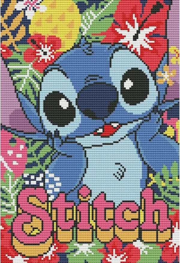 30*40CM Stitch Full 5D Diamantmaling, Diamantmaling Anime D