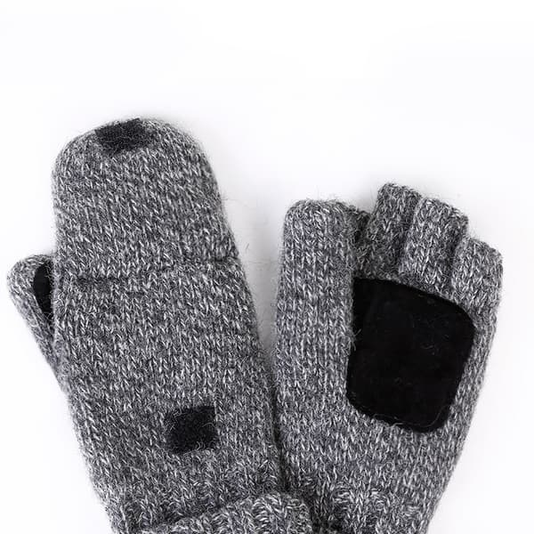 Gris, one size, varme vinterhandsker i termisk fleece po