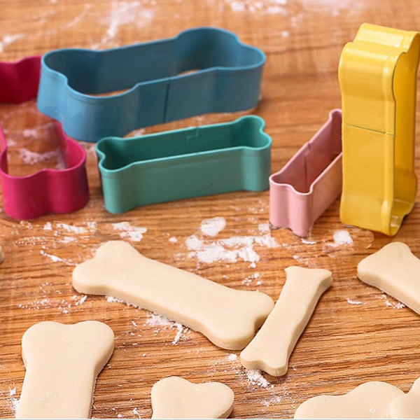 5 i 1 hundben kakform set, rostfritt stål hundben