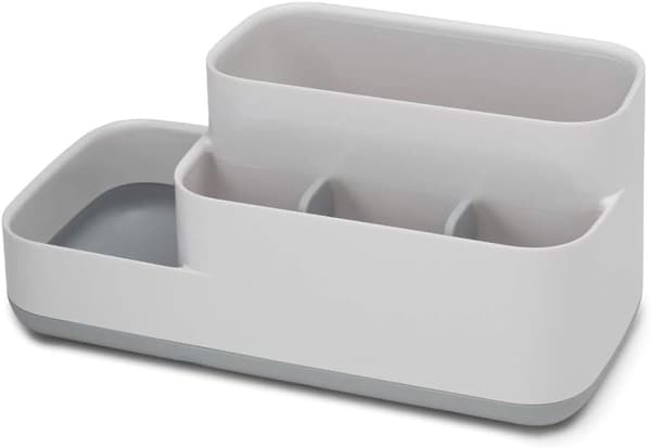 Fackbox, plast, vit/grå, 25 x 11,5 x 11,5 cm