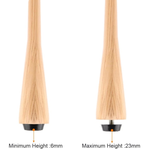 20 stk M6 x 20mm Nivelleringsføtter Justerbare Møbelfot Justerbar