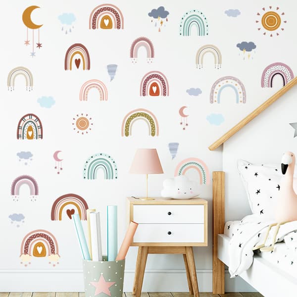 Rainbow Wall Stickers, wallstickers til børneværelser Rainbow
