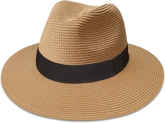 Dame Menn Halm Panama Solhatt Lett Pustende Panama Hat