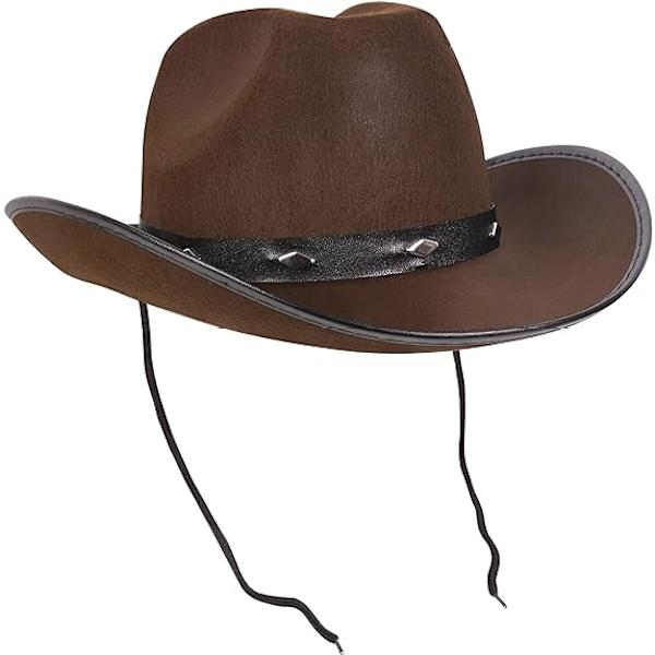 Cowboyhatt med påtrekkbar lukking, cowboyhatt for menn og kvinner, Fe