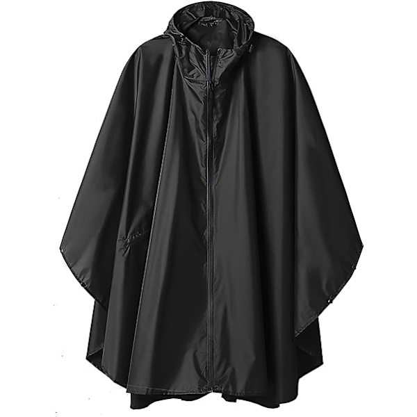 1 st Vuxen Poncho med Dragkedja Huva, Solid Färger, Viktigt för