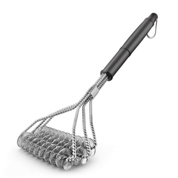 1 stk. grillrenser grilltilbehør grillbørste rustfrit stål S