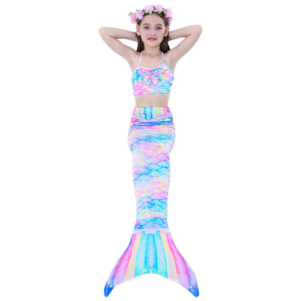 3 kappaletta prinsessa uimapuku merenneito pyrstö merenneito bikinit hieno mekko