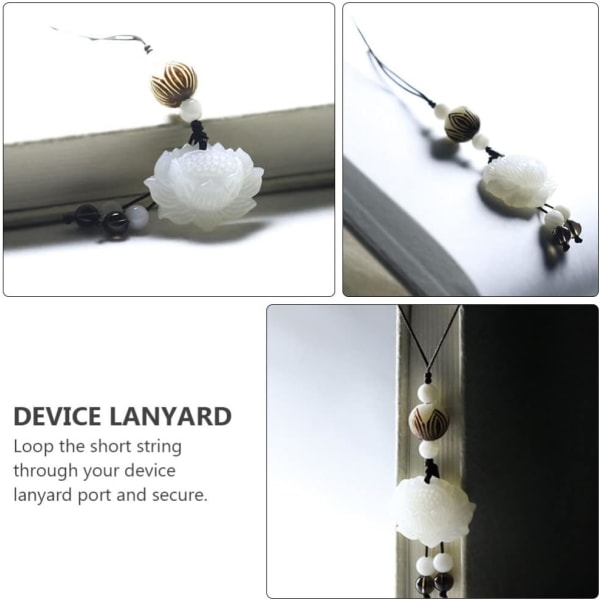 Jade nøkkelringer 2 stk håndvevde lotus jade nøkkelringer charms deco