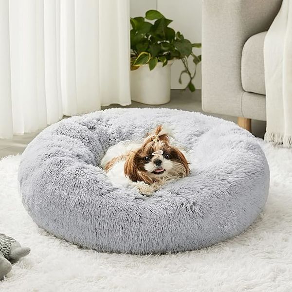 Falsk pels hund seng & katteseng, original beroligende hund seng for små meg